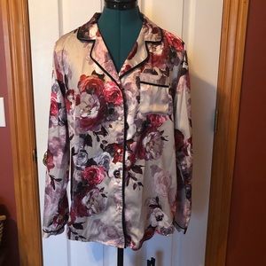 Floral pajama top